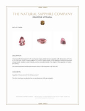 2.39 Ct. Pinkish Brown Sapphire from Ceylon (Sri Lanka) Appraisal