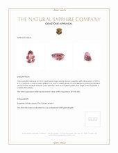 2.39 Ct. Pinkish Brown Sapphire from Ceylon (Sri Lanka) Appraisal