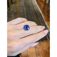 6.16 Ct. Blue Sapphire from Ceylon (Sri Lanka) Life Style