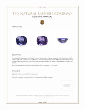 1.29 Ct. Color Change Sapphire from Ceylon (Sri Lanka) Appraisal