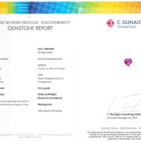 5.13 Ct. Pink Sapphire from Madagascar Scan Report