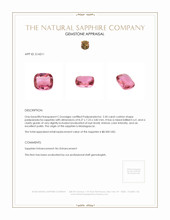 2.50 Ct. Padparadscha Sapphire from Madagascar Appraisal