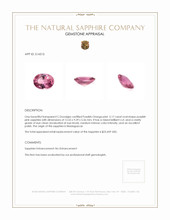 5.17 Ct. Purplish Pink Sapphire from Madagascar Appraisal