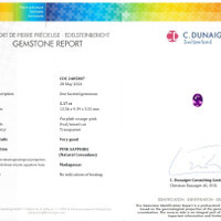 5.17 Ct. Purplish Pink Sapphire from Madagascar Scan Report
