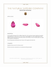 5.00 Ct. Purplish Pink Sapphire from Madagascar Appraisal