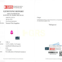 5.00 Ct. Purplish Pink Sapphire from Madagascar Scan Report