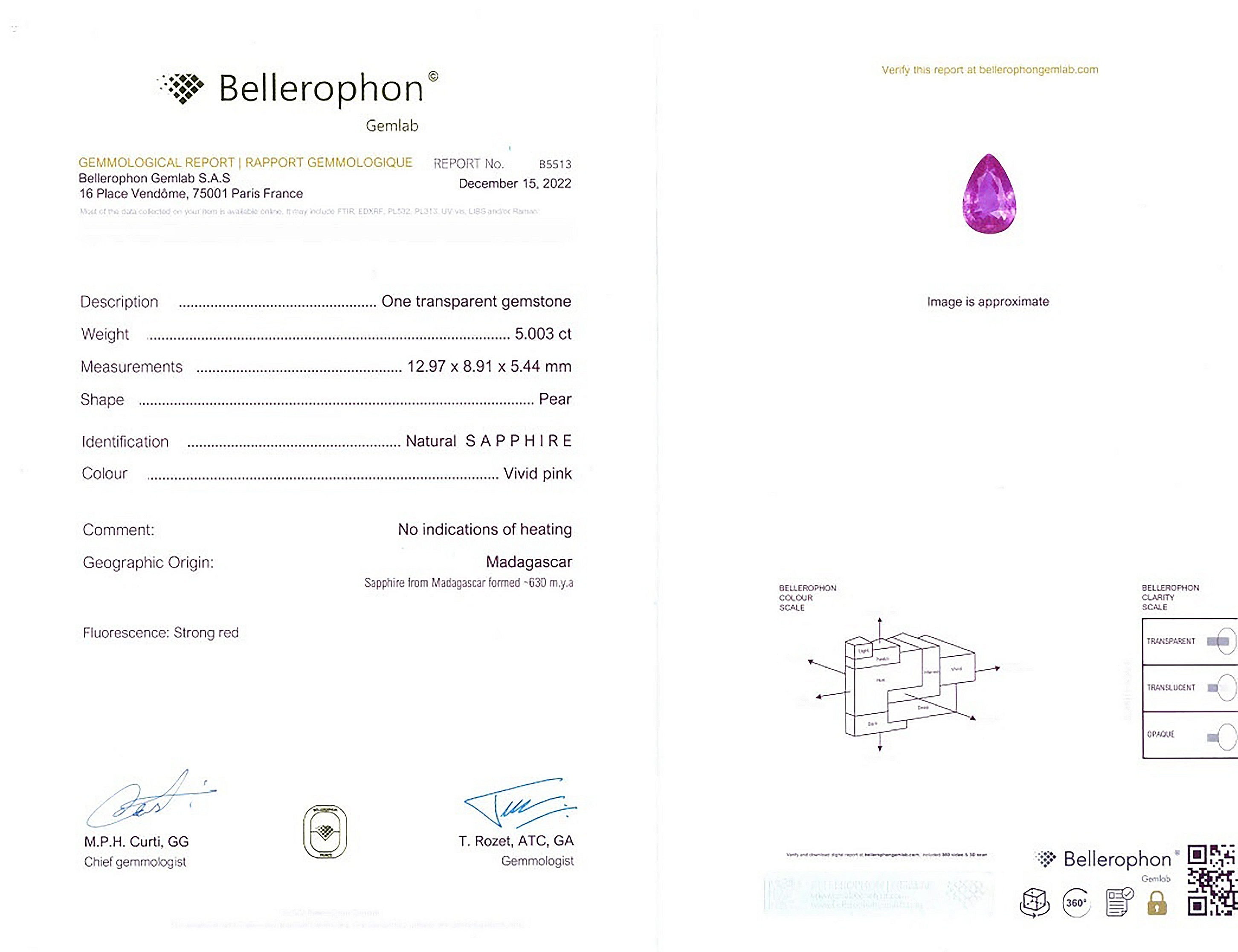 5.00 Ct. Purplish Pink Sapphire from Madagascar