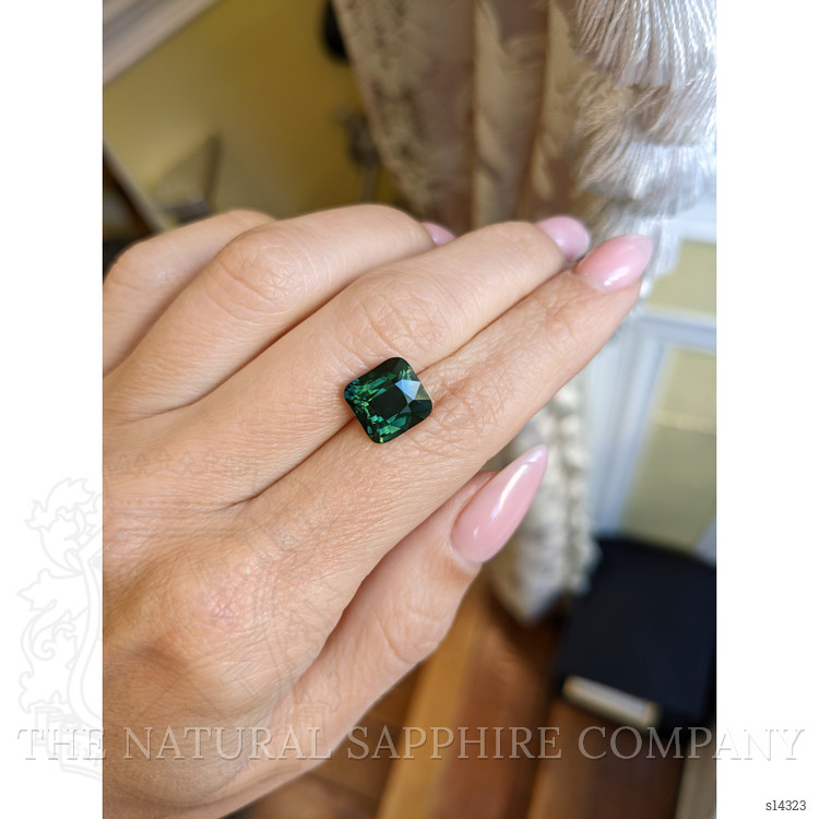 5.63 Ct. Bluish Green Sapphire from Ceylon (Sri Lanka)