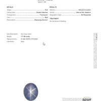171.88 Ct. Sapphire from Ceylon (Sri Lanka) Scan Report