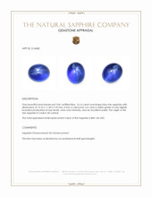 16.14 Ct. Blue Star Sapphire from Ceylon (Sri Lanka) Appraisal