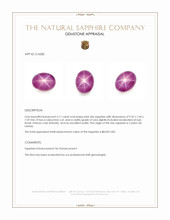 5.11 Ct. Pink Star Sapphire from Ceylon (Sri Lanka) Appraisal