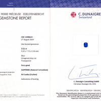 3.52 Ct. Blue Sapphire from Ceylon (Sri Lanka) Scan Report