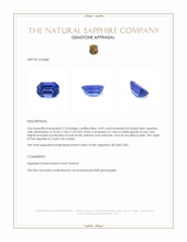 4.09 Ct. Blue Sapphire from Ceylon (Sri Lanka) Appraisal