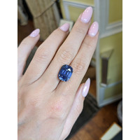 10.41 Ct. Blue Sapphire from Ceylon (Sri Lanka) Life Style