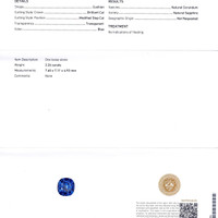 2.26 Ct. Blue Sapphire from Ceylon (Sri Lanka) Scan Report