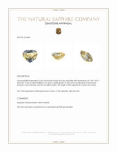 2.60 Ct. Bi Color Sapphire from Ceylon (Sri Lanka) Appraisal