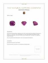 3.02 Ct. Pink Sapphire from Ceylon (Sri Lanka) Appraisal