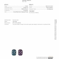 4.62 Ct. Color Change Sapphire from Tanzania Scan Report