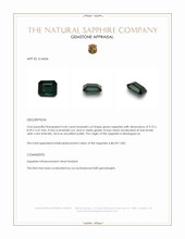 4.46 Ct. Green Sapphire from Madagascar Appraisal