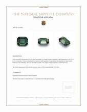 4.55 Ct. Green Sapphire from Madagascar Appraisal