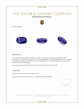 4.40 Ct. Blue Sapphire from Burma (Myanmar) Appraisal