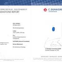 4.40 Ct. Blue Sapphire from Burma (Myanmar) Scan Report