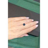 2.08 Ct. Greenish Blue Sapphire from Madagascar Life Style