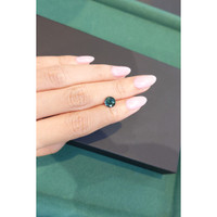 2.04 Ct. Greenish Blue Sapphire from Madagascar Life Style