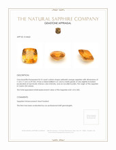 8.10 Ct. Yellowish Orange Sapphire from Ceylon (Sri Lanka) Appraisal