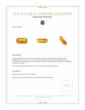 4.42 Ct. Yellowish Orange Sapphire from Ceylon (Sri Lanka) Appraisal
