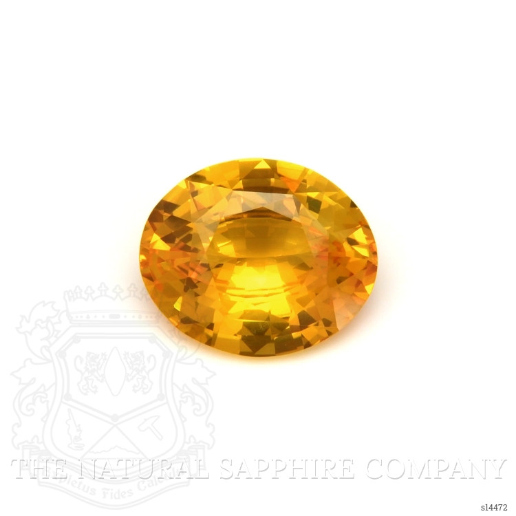 4.61 Ct. Orangish Yellow Sapphire from Ceylon (Sri Lanka)