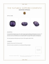 5.23 Ct. Purple Sapphire from Madagascar Appraisal