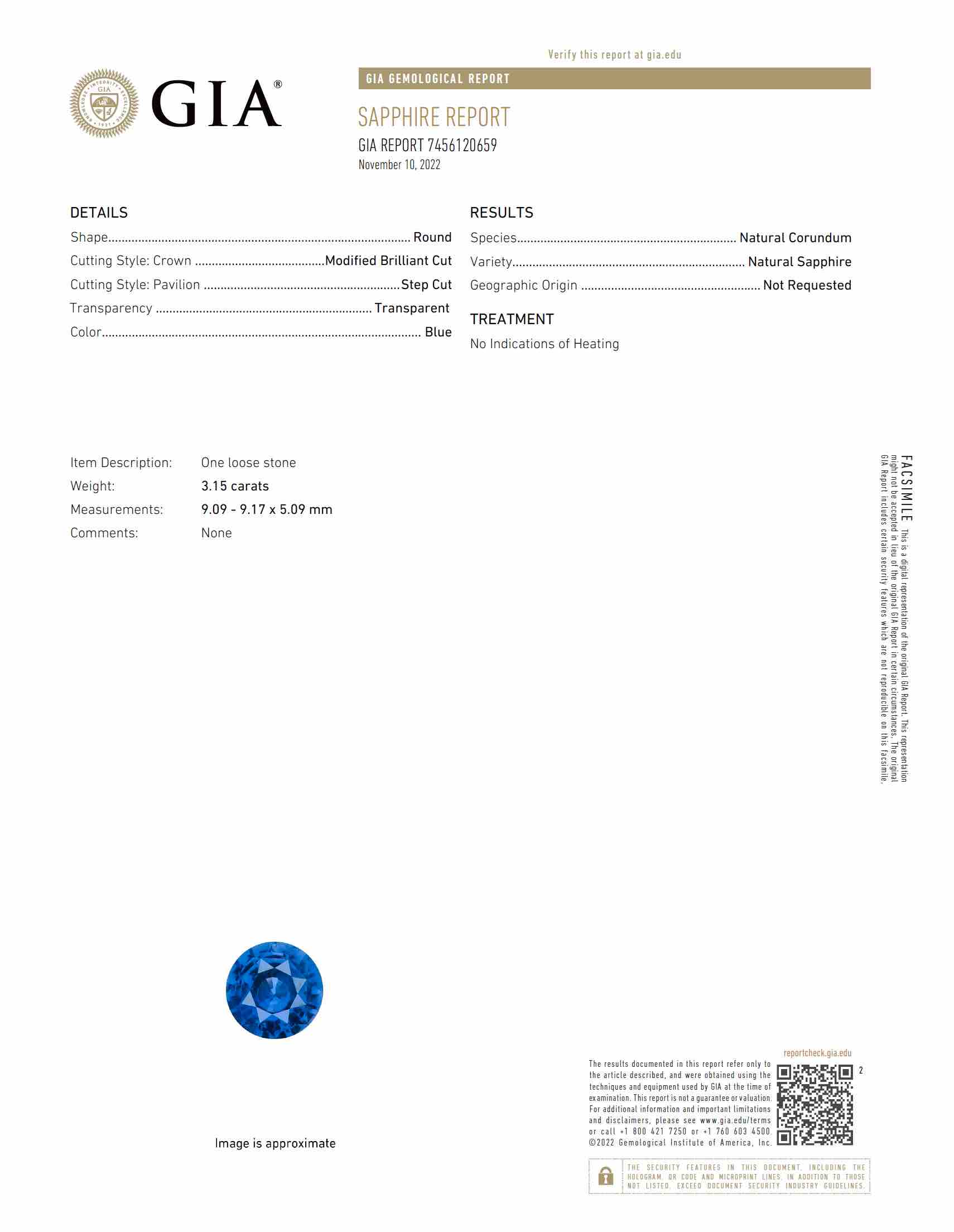 3.15 Ct. Bluish Purple Sapphire from Ceylon (Sri Lanka)