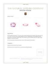 1.78 Ct. Padparadscha Sapphire from Ceylon (Sri Lanka) Appraisal