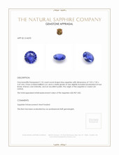 1.32 Ct. Blue Sapphire from Ceylon (Sri Lanka) Appraisal