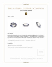 5.61 Ct. Grey Sapphire from Ceylon (Sri Lanka) Appraisal