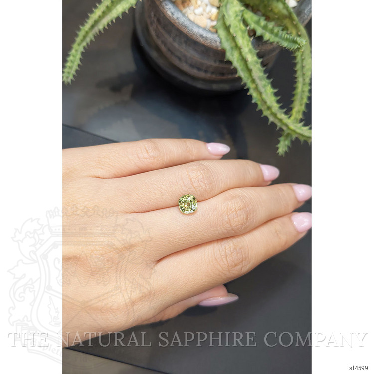 1.96 Ct. Green Sapphire from Ceylon (Sri Lanka)