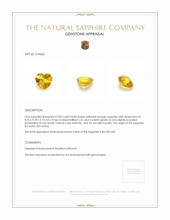 3.85 Ct. Yellowish Orange Sapphire from Ceylon (Sri Lanka) Appraisal