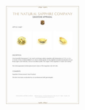1.46 Ct. Yellow Sapphire from Ceylon (Sri Lanka) Appraisal