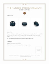 3.18 Ct. Greenish Blue Sapphire from Ceylon (Sri Lanka) Appraisal