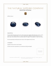 3.09 Ct. Blue Sapphire from Ceylon (Sri Lanka) Appraisal