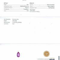 2.52 Ct. Pink Sapphire from Ceylon (Sri Lanka) Scan Report