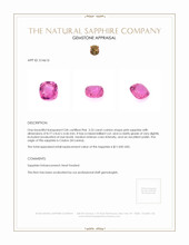 3.25 Ct. Pink Sapphire from Ceylon (Sri Lanka) Appraisal