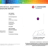 4.50 Ct. Purplish Pink Sapphire from Madagascar Scan Report