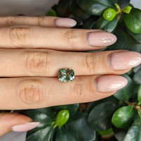 3.54 Ct. Green Sapphire from Madagascar Life Style