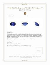 3.56 Ct. Sapphire from Ceylon (Sri Lanka) Appraisal