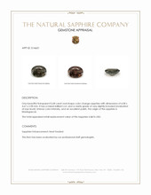 0.68 Ct. Color Change Sapphire from Madagascar Appraisal