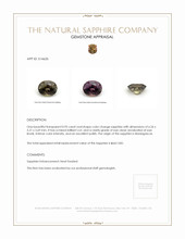 0.95 Ct. Color Change Sapphire from Madagascar Appraisal