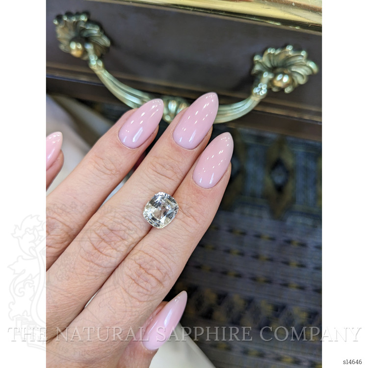 4.29 Ct. White Sapphire from Ceylon (Sri Lanka)