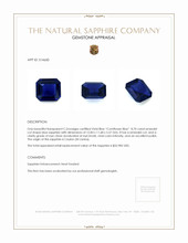 8.70 Ct. Blue Sapphire from Ceylon (Sri Lanka) Appraisal